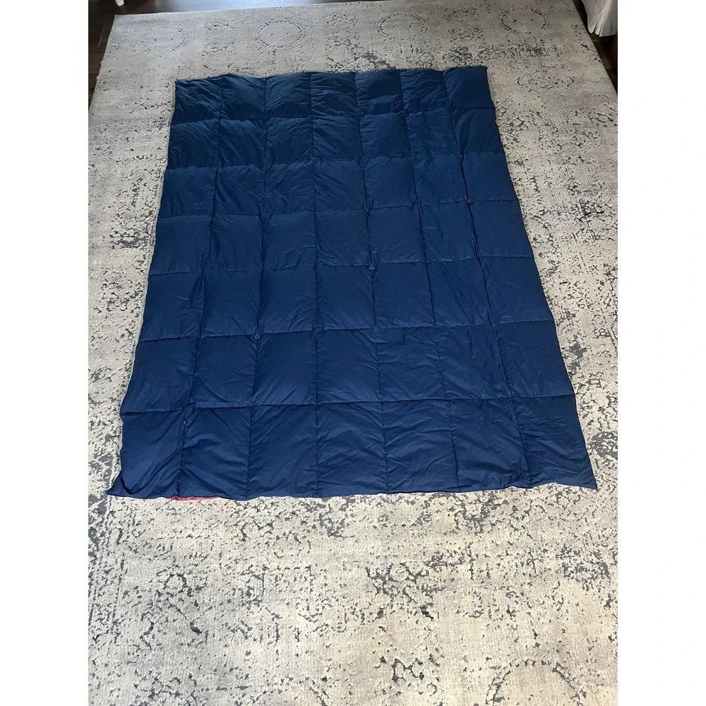 Ralph Lauren Polo Kelso Plaid Down Comforter Blue & Multi Embroidered 86 x 63